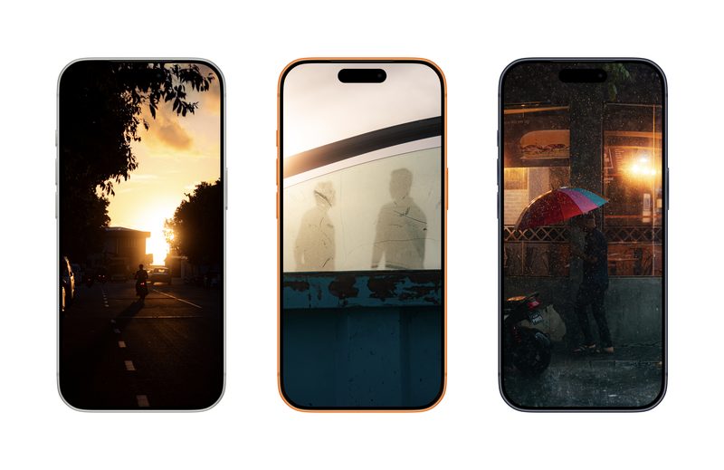 Free HD iPhone wallpaper — golden hour street photography, Malé, Maldives 2024