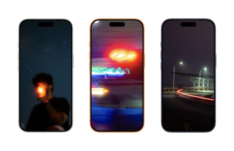 Free HD iPhone wallpaper — night photography, neon and crescent moon, Malé, Maldives 2024